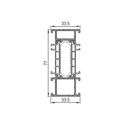 Aluprof ALU Blendrahmen Verbreiterung MB79N 77/33,5