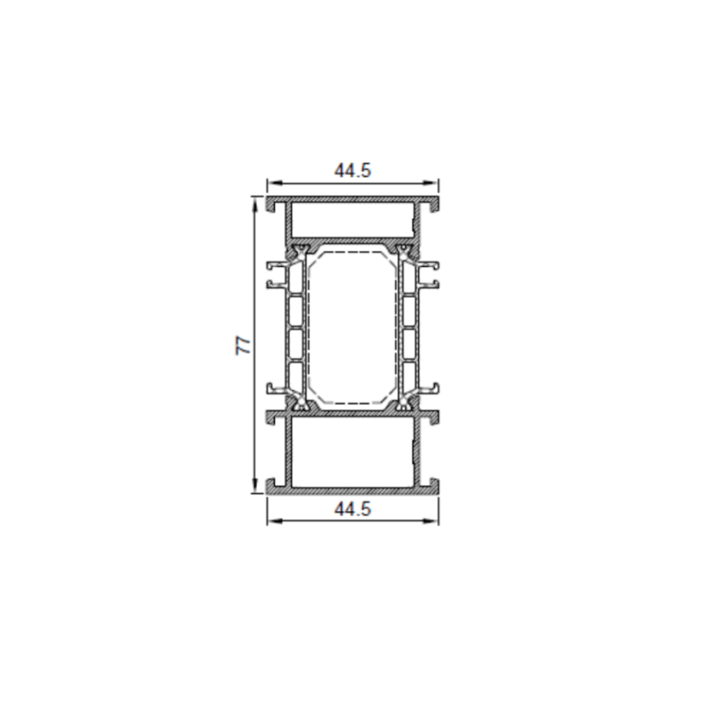 Aluprof ALU Blendrahmen Verbreiterung MB79N 77/44,5