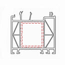 Aluplast Fenster Anthrazit (ähnlich RAL7016 Struktur) / 100cm Aluplast Blendrahmen Verbreiterung 70/60 Zweiseitig foliert 140207