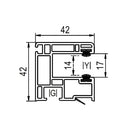 Aluplast Rolladen Aluplast PVC Einzelführungsschiene Maxi-L 120429