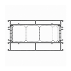 Aluprof Fenster Weiss (ähnlich RAL9016) / 100cm Aluprof ALU Blendrahmen Verbreiterung 528644 für MB-86N 77/138