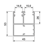 Aluprof Rolladen Aluprof ALU Doppelführungsschiene PPDO53/S