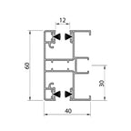 Aluprof Rolladen Aluprof ALU Führungsschiene PPDA-P60/12