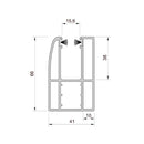 Aluprof Rolladen Aluprof ALU Führungsschiene PPW66/ODS/10/S