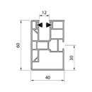 Aluprof Rolladen Aluprof PVC Mini Führungsschiene PP60/12