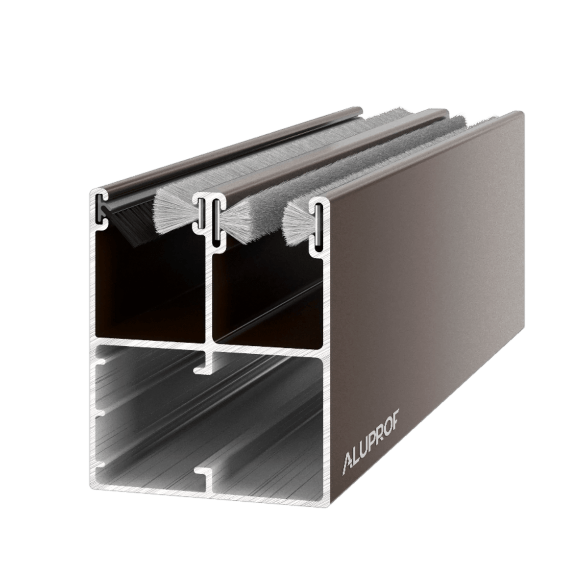 Aluprof Rolladen Dunkel Braun (08) / 40cm Aluprof ALU Doppelführungsschiene PPDO53/S