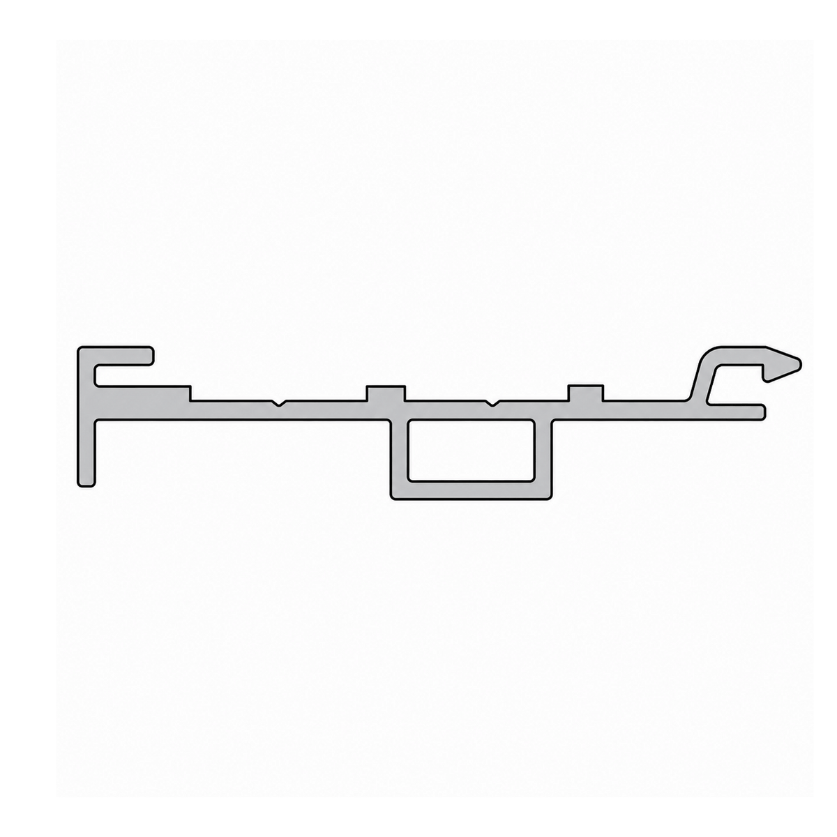 Aluprof Rolladen Weiß (02) / 100cm Aluprof Kasten-Anpassungsprofil mit Kragarm PSAW/6,8