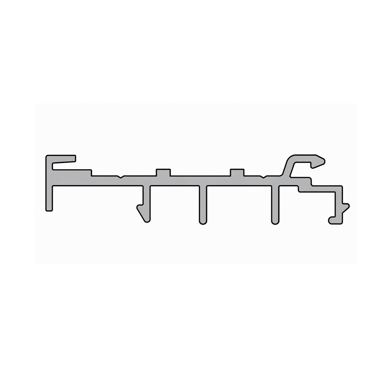 Aluprof Rolladen Weiß (02) / 100cm Aluprof Kasten-Anpassungsprofil mit Kragarm PSAW/7,9