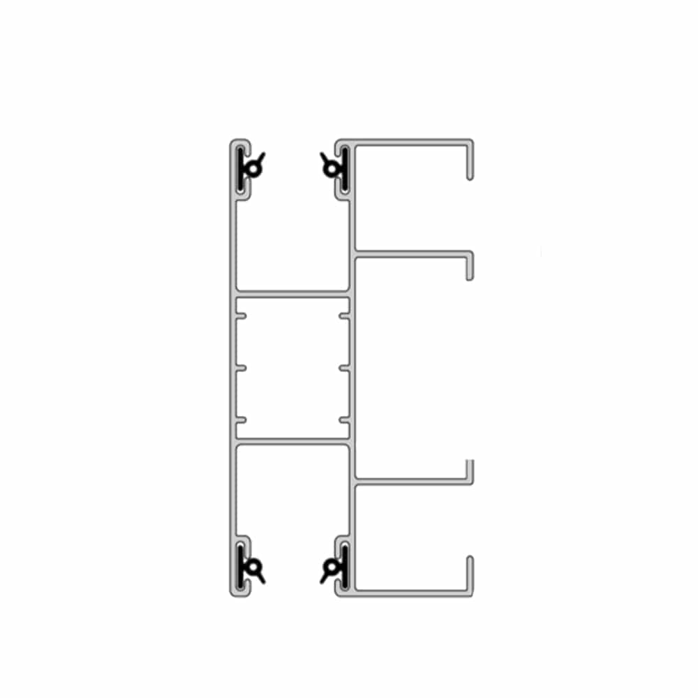 Aluprof Rolladen Weiß (ähnlich RAL9016) / 100cm Aluprof ALU Führungsschiene PPD79/ODS/20/G