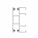 Aluprof Rolladen Weiß (ähnlich RAL9016) / 100cm Aluprof ALU Führungsschiene PPD79/ODS/20/S