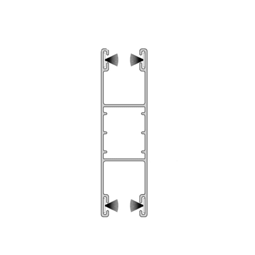Aluprof Rolladen Weiß (ähnlich RAL9016) / 100cm Aluprof ALU Führungsschiene PPD79/ODS/S