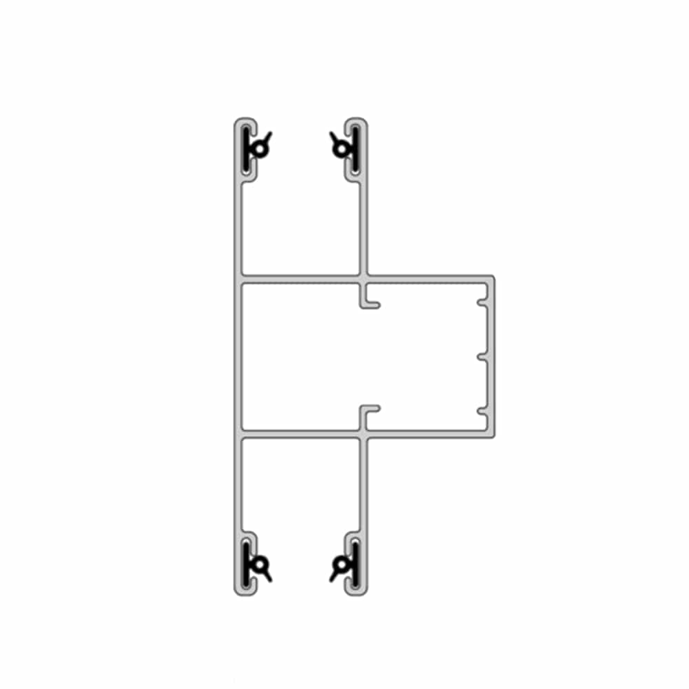 Aluprof Rolladen Weiß (ähnlich RAL9016) / 100cm Aluprof ALU Führungsschiene PPDMO79/G