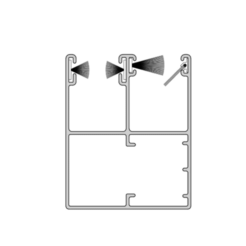 Aluprof Rolladen Weiß (ähnlich RAL9016) / 100cm Aluprof ALU Führungsschiene PPDO53/ST