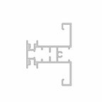 Aluprof Rolladen Weiß (ähnlich RAL9016) / 100cm Aluprof ALU Führungsschiene PPDZSRS/56/T