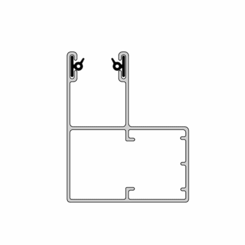 Aluprof Rolladen Weiß (ähnlich RAL9016) / 100cm Aluprof ALU Führungsschiene PPMO53/G