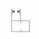 Aluprof Rolladen Weiß (ähnlich RAL9016) / 100cm Aluprof ALU Führungsschiene PPMO53/S