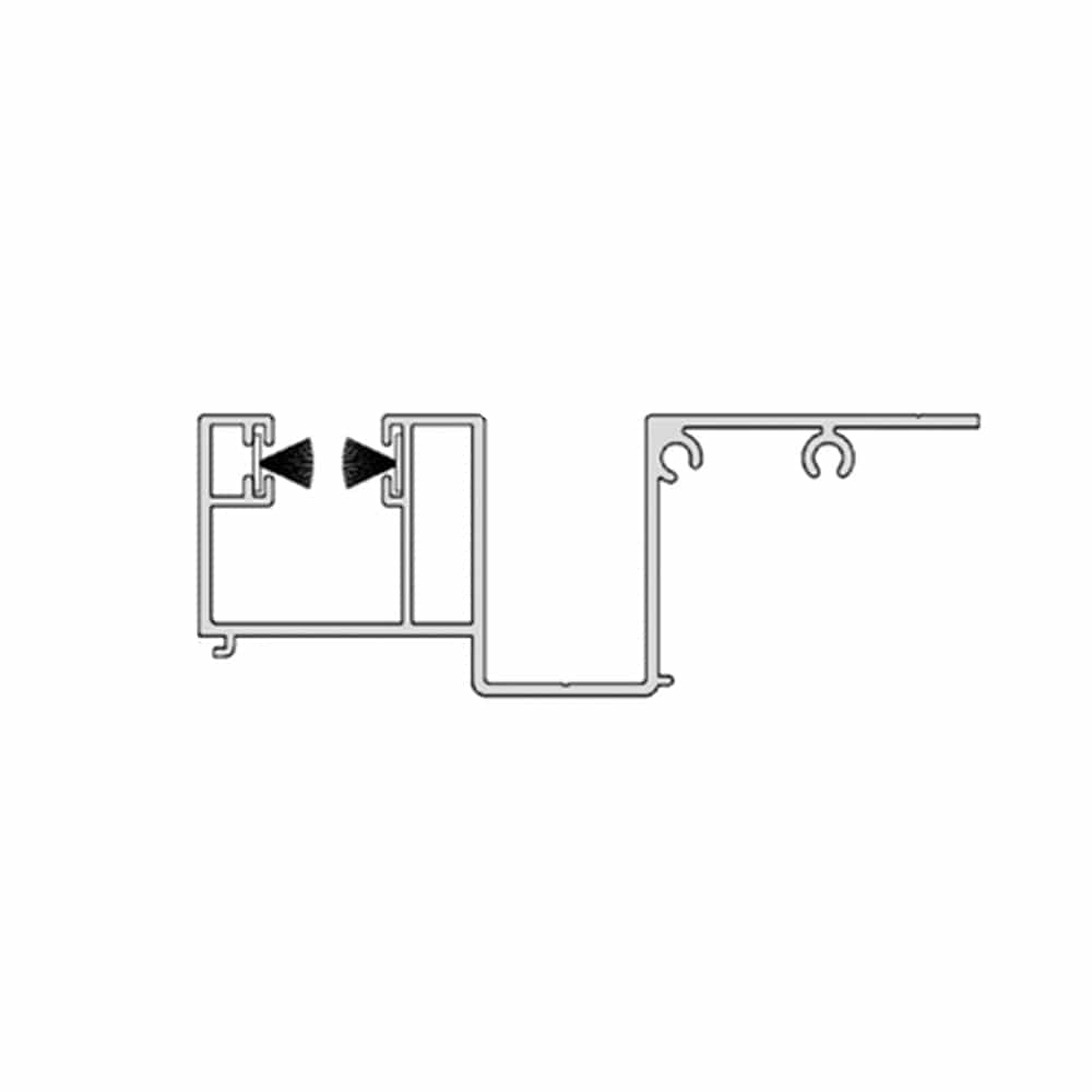 Aluprof Rolladen Weiß (ähnlich RAL9016) / 100cm Aluprof ALU Führungsschiene PPMOARA/12