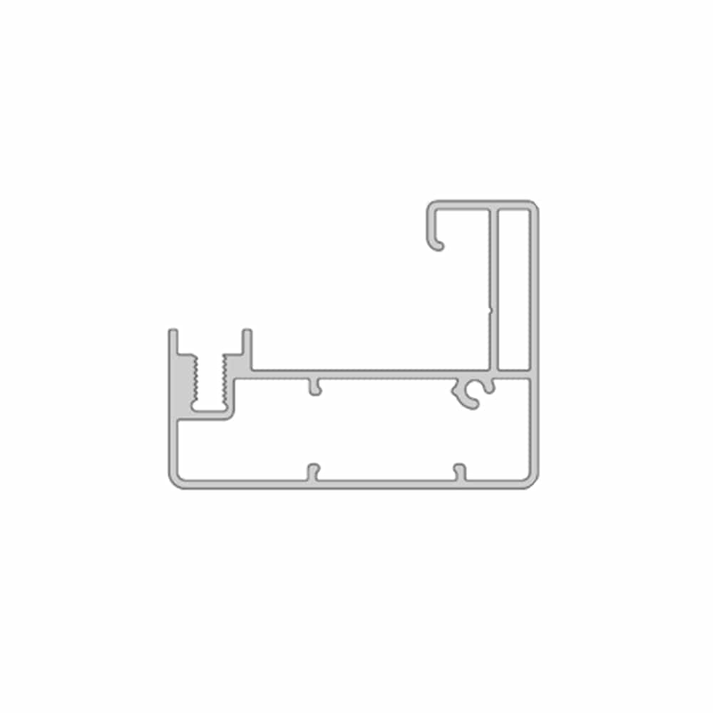 Aluprof Rolladen Weiß (ähnlich RAL9016) / 100cm Aluprof ALU Führungsschiene PPSRS/35/T