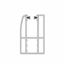 Aluprof Rolladen Weiß (ähnlich RAL9016) / 100cm Aluprof ALU Führungsschiene PPW66/ODS/10/S
