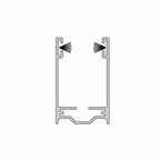 Aluprof Rolladen Weiß (ähnlich RAL9016) / 100cm Aluprof ALU Führungsschiene PU45/20/S