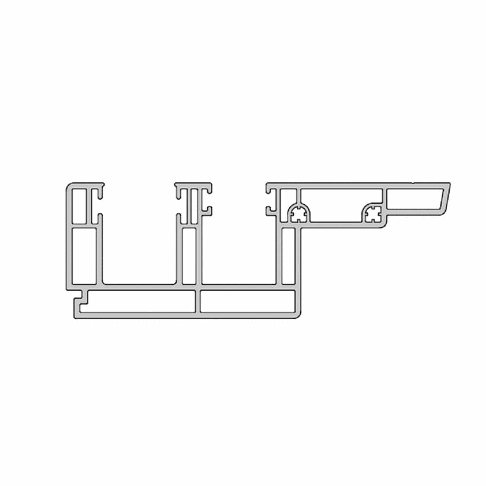 Aluprof Rolladen Weiß (ähnlich RAL9016) / 100cm Aluprof PVC Maxi Führungsschiene RA für MKT PPMRA/17