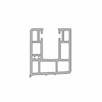 Aluprof Rolladen Weiß (ähnlich RAL9016) / 50cm Aluprof PVC Mini Führungsschiene PP38/12