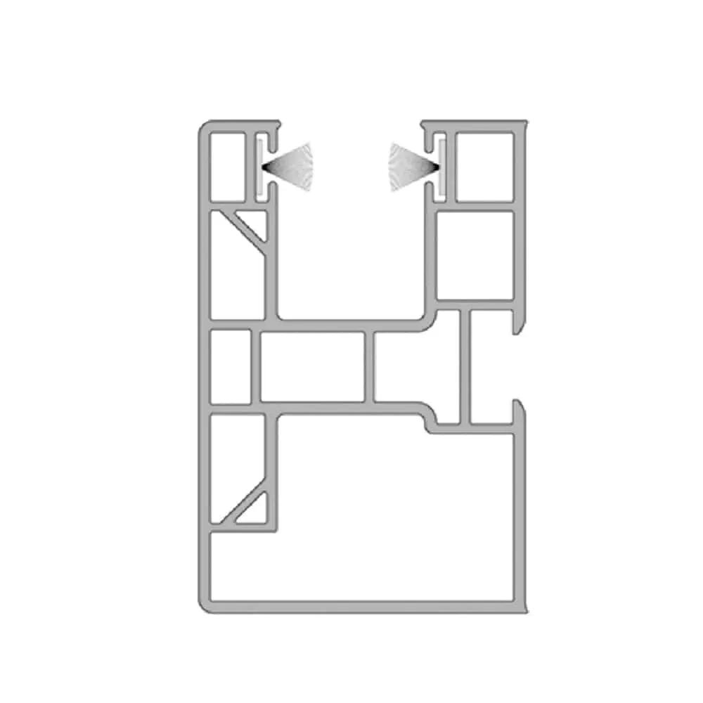 Aluprof Rolladen Weiß (ähnlich RAL9016) / 50cm Aluprof PVC Mini Führungsschiene PP60/12