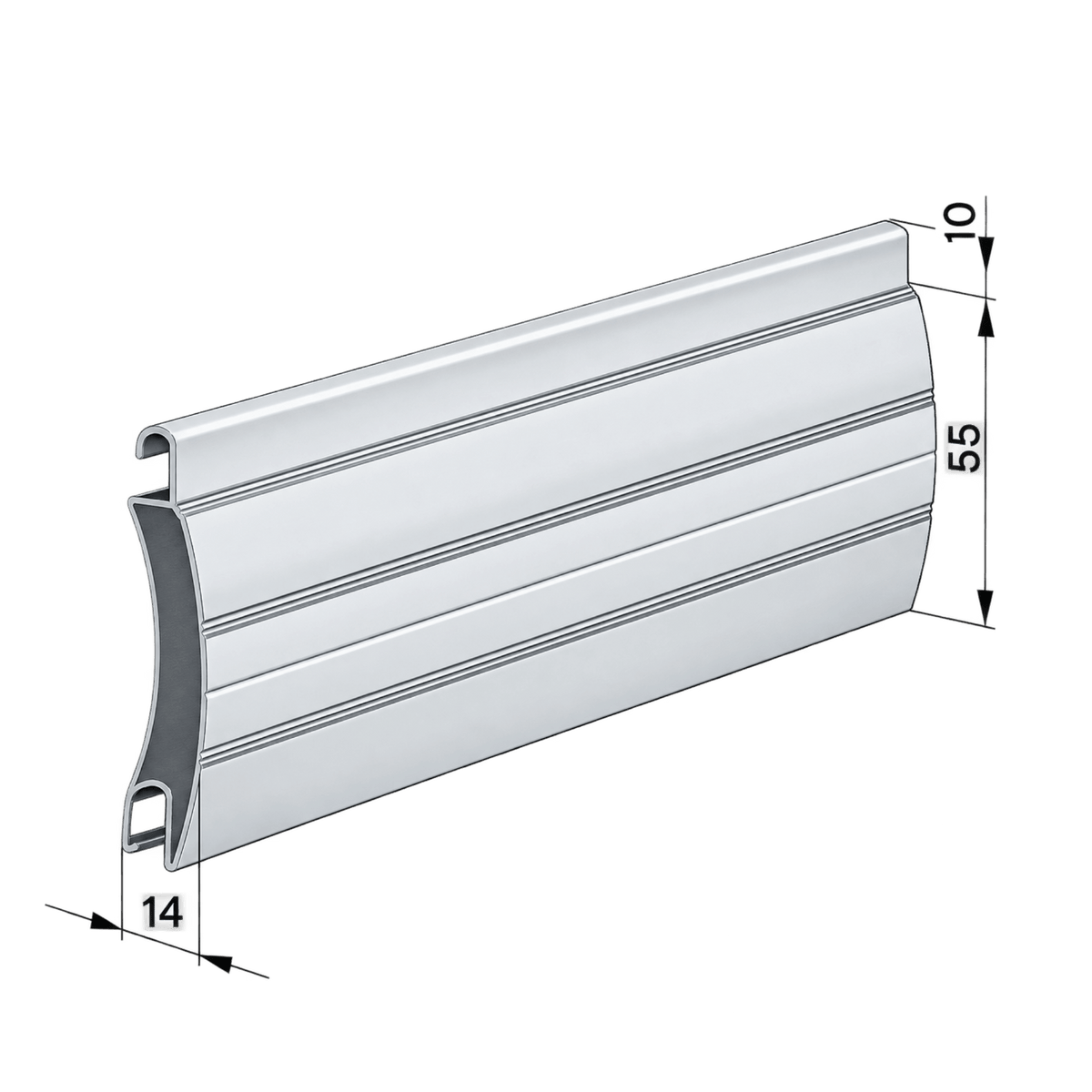 Aluprof Rolltor Aluprof ALU Rolladenpanzer unperforiert PA55