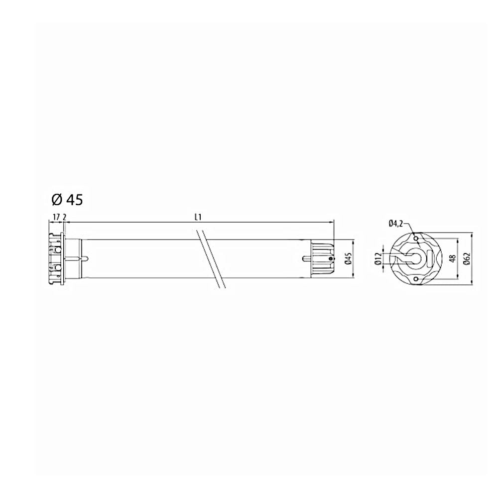Cherubini Zip-Screen Cherubini Funk Rolladenmotor Open ZRX 6/17 6Nm