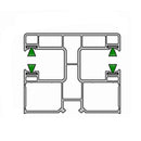 Deceuninck Rolladen Weiss / 100cm Deceuninck Inoutic PVC Doppelführungsschiene RKI 11 15288