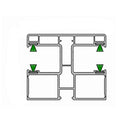 Deceuninck Rolladen Weiss / 100cm Deceuninck Inoutic PVC Doppelführungsschiene RKN 11 15393