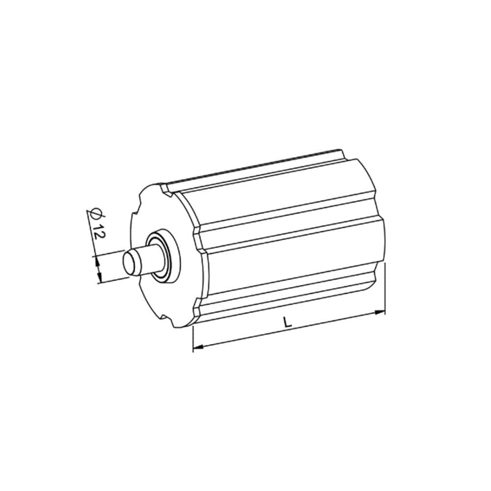 Eckermann Rolladen Eckermann Walzenkapsel RW mit Stift 120mm RW65