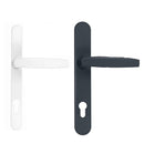 Eko Okna Fenster Eko Okna Drückergarnitur Victory DHS 32mm Oval Flachgriff-Griff Anthrazit Weiss