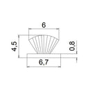 Exte Rolladen Exte Bürstendichtung für ALU-Führungsschiene 6,7x4,5mm 5398