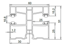 Exte Rolladen Exte PVC-Mini Doppelführungsschiene 50951