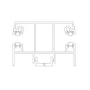 Exte Rolladen Weiss / 100cm Exte ALU-Mini Doppelführungsschiene R168