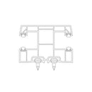 Exte Rolladen Weiss / 100cm Exte PVC-Maxi Doppelführungsschiene R162
