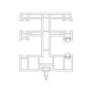 Exte Rolladen Weiss / 100cm Exte PVC-Maxi Doppelführungsschiene R164