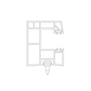 Exte Rolladen Weiss / 100cm Exte PVC-Maxi Einzelführungsschiene R150
