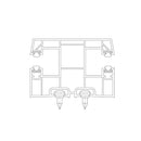 Exte Rolladen Weiss / 100cm Exte PVC-Mini Doppelführungsschiene R158
