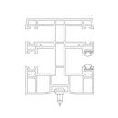 Exte Rolladen Weiss / 100cm Exte PVC-Mini Doppelführungsschiene R163