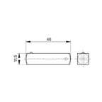 Geiger Antriebstechnik Rolladen Geiger Steckzapfen 4-Kant 12x12 mm