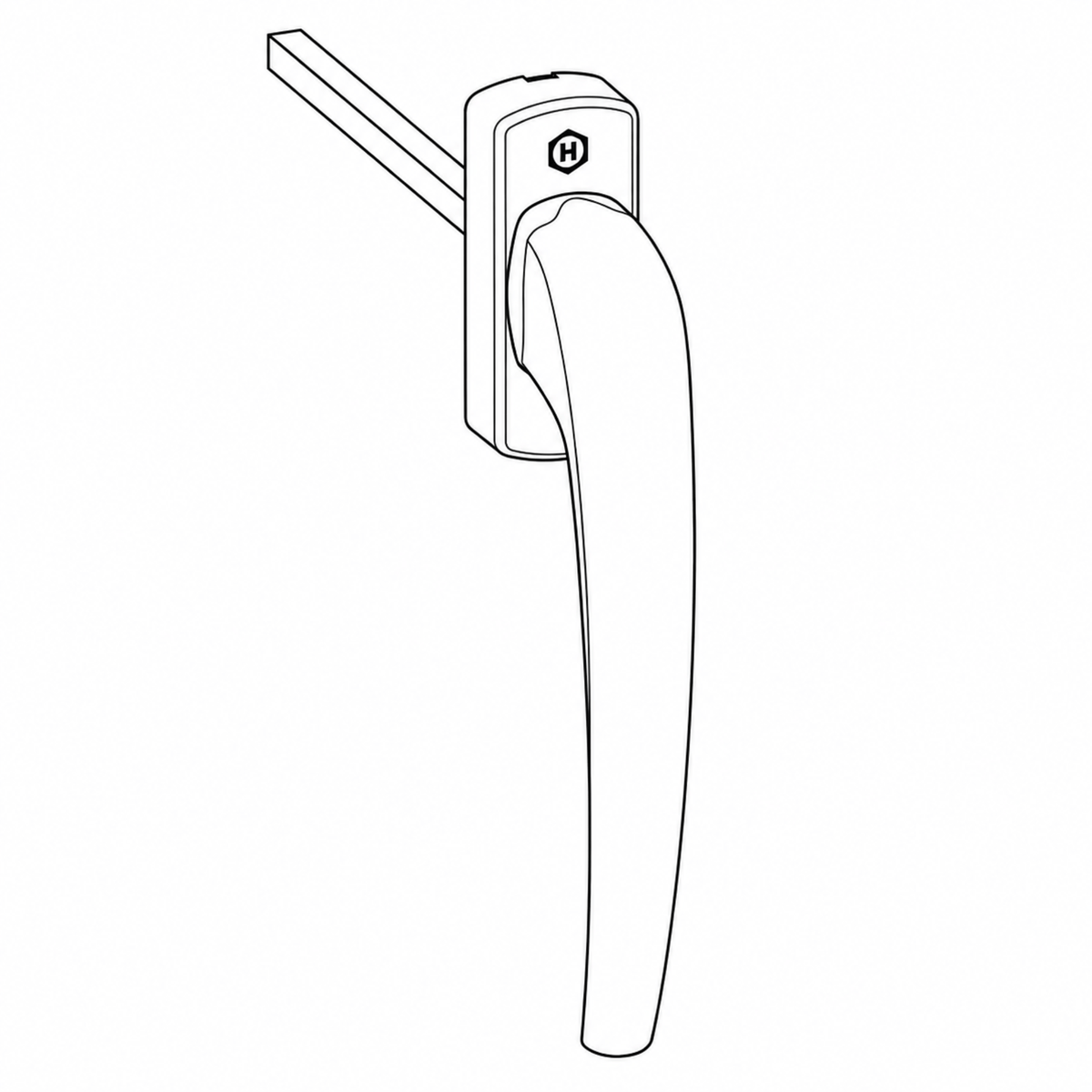 Hautau Fenster Hautau HKS Griff Z/E 201 EG Weiss 170741