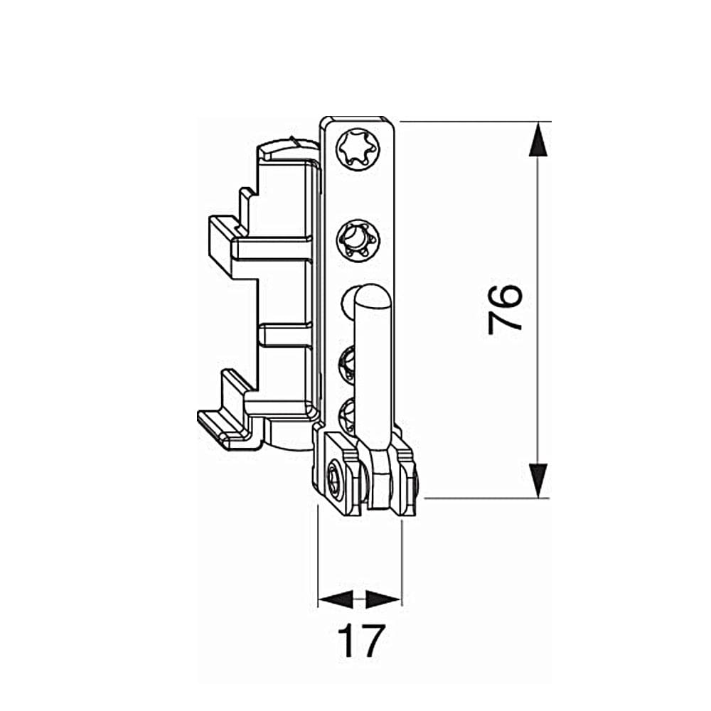 Maco Fenster Maco Ecklager DT130 12L 18Ü Rechts Silber 52703
