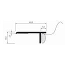 MK Menke Fenster MK PVC Dichtprofil 40/15mm mit Selbstklebung und Dichtband innen