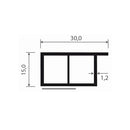 MK Menke Fenster MK Verkleidungsprofil 30/15mm Selbstklebend 078272