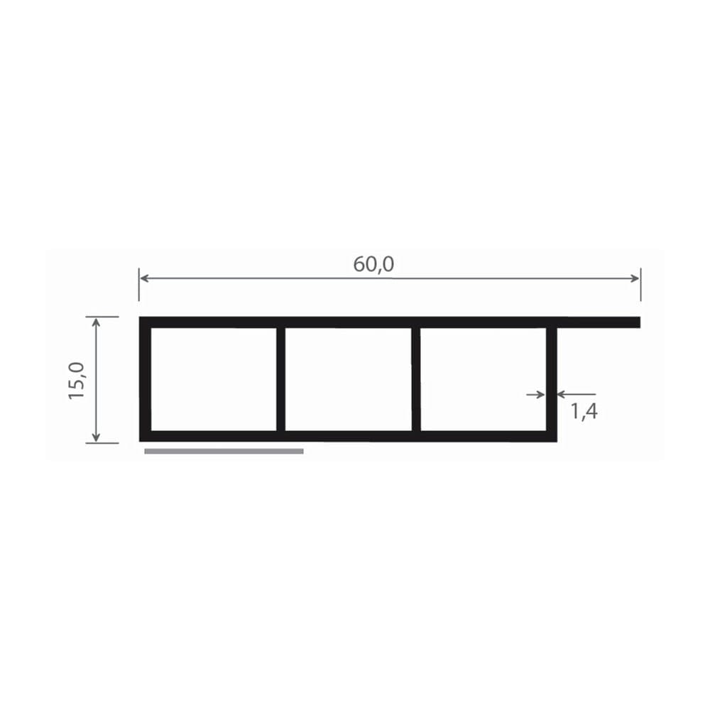 MK Menke Fenster MK Verkleidungsprofil 60/15mm Selbstklebend 078281