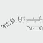 Portos Plissee Portos Plissee Blende des Endprofils Unten MSD-120