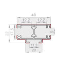 Portos Raffstore Portos Raffstore Alu Doppelführungsschiene F-PPD-40
