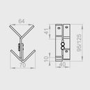 Portos Raffstore Portos Raffstore Halterung der Eck-Führungsschiene 75-100 mm